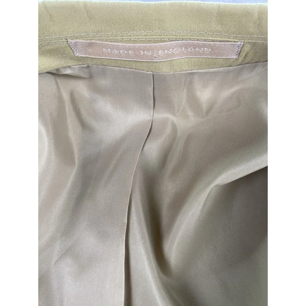 Alexandre Of England Suit 42 S Beige Trevira Cotton Designer Jacket Pants 32x25